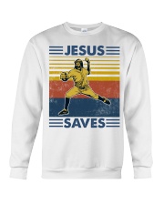 Baseball Jesus Saves Crewneck Sweatshirt tile