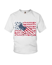 German Shepherd Dog Flag Us Youth T-Shirt tile