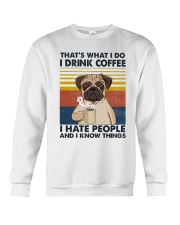 Pug I Hate People Crewneck Sweatshirt tile