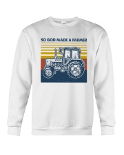 Tractor So God Made A Farmer Crewneck Sweatshirt tile