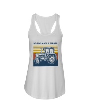 Tractor So God Made A Farmer Ladies Flowy Tank tile
