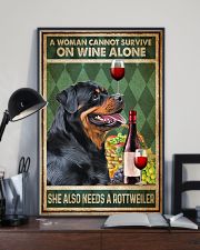 Rottweiler A Woman Cannot Survive On Wine Alone 11x17 Poster lifestyle-poster-2