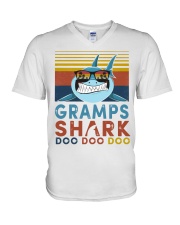 Gramps Shark Doo Doo Doo V-Neck T-Shirt tile