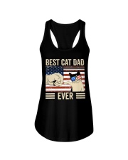 Best Cat Dad Ever Ladies Flowy Tank tile