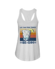 Gin Let The Fun Times Be Gin Ladies Flowy Tank tile