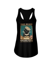 Cat I Bake Because Punching People Ladies Flowy Tank tile