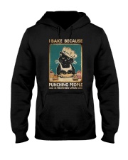 Cat I Bake Because Punching People Hooded Sweatshirt tile