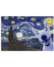 Bull Terrier Van Gogh 17x11 Poster front