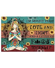 Yoga I'm Mostly Peace Love And Light 17x11 Poster front