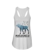 Moose And Into The Forest I Go Ladies Flowy Tank tile