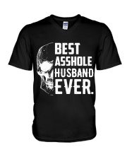 Husband Best Asshole V-Neck T-Shirt tile