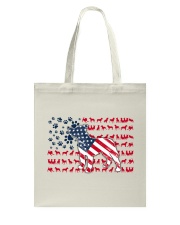 Pitbull Dog Flag Us Tote Bag tile