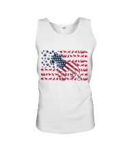 Pitbull Dog Flag Us Unisex Tank tile