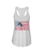 Pitbull Dog Flag Us Ladies Flowy Tank tile