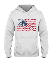 Pitbull Dog Flag Us Hooded Sweatshirt tile