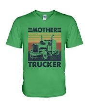 Trucker Mother Trucker V-Neck T-Shirt tile