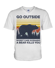 Hiking Go Outside V-Neck T-Shirt tile