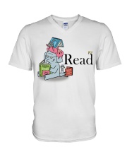 Teacher Read V-Neck T-Shirt tile