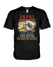 Papal The Man The Myth The Bad Influence V-Neck T-Shirt tile
