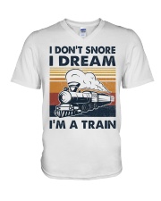 Train I Don't Snore V-Neck T-Shirt tile