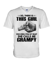 Grampy This Girl Stole My Heart V-Neck T-Shirt tile
