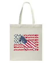 Golden Rettriever Dog Flag Us Tote Bag tile
