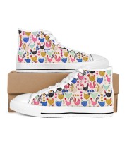 Chicken Colorful Chickens Shoes Men's High Top White Shoes tile