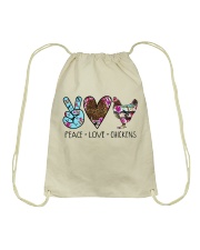 PEACE LOVE Drawstring Bag tile