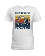 Excavator See You Late Ladies T-Shirt tile