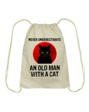 Cat Never Understand Man Drawstring Bag tile