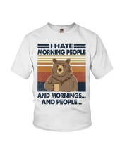 Bear I Hate Morning People Youth T-Shirt tile