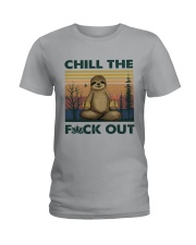 Yoga Chill The F Out Ladies T-Shirt tile