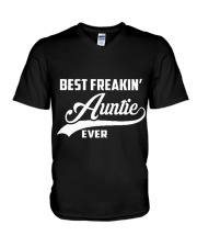 Best Freakin Auntie Ever V-Neck T-Shirt thumbnail