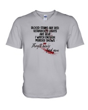 Blood Stains Are Red V-Neck T-Shirt thumbnail