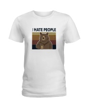 I Hate People Bear Ladies T-Shirt thumbnail