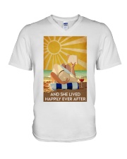 Ocean Wine Happily Ever After V-Neck T-Shirt tile