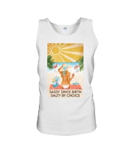 Ocean Sassy Since Birth Salty By Choice Unisex Tank tile