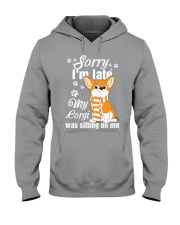 Corgi Sorry I'm late Hooded Sweatshirt thumbnail