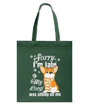 Corgi Sorry I'm late Tote Bag thumbnail