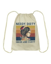 Tattoo Nerdy Dirty Inked And Curvy Drawstring Bag tile