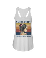 Tattoo Nerdy Dirty Inked And Curvy Ladies Flowy Tank tile
