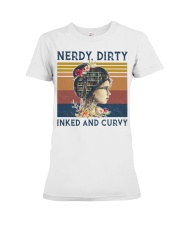 Tattoo Nerdy Dirty Inked And Curvy Premium Fit Ladies Tee tile