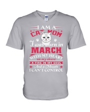Cat mom V-Neck T-Shirt thumbnail