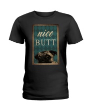 Dog Pug Nice Butt Ladies T-Shirt tile
