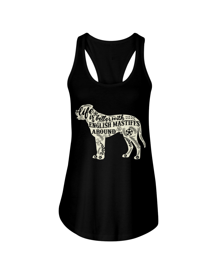 Life is better with english mastiffs around Ladies Flowy Tank