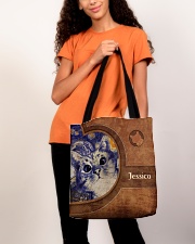 Starry Night Cat Leather Pattern Print All-over Tote aos-all-over-tote-lifestyle-front-06