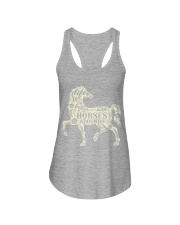 Life is better with horses around Ladies Flowy Tank tile