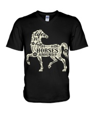 Life is better with horses around V-Neck T-Shirt thumbnail