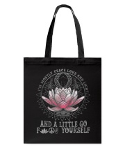 Yoga Peace Love And Light Tote Bag tile