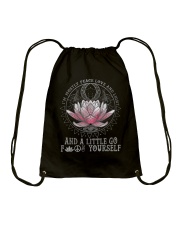Yoga Peace Love And Light Drawstring Bag tile